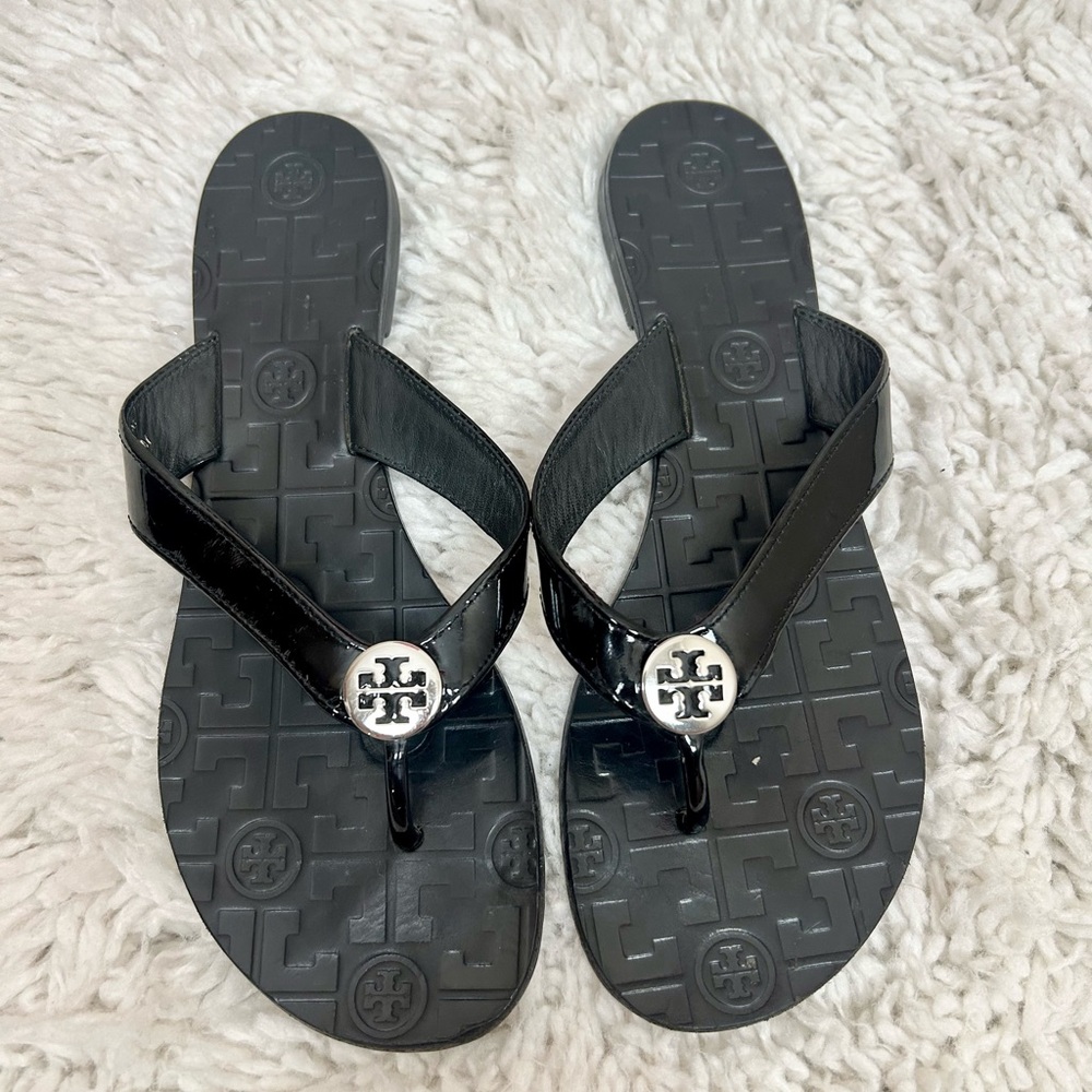 Tory Burch Thora Thong Flip Flop Monogram Sandals